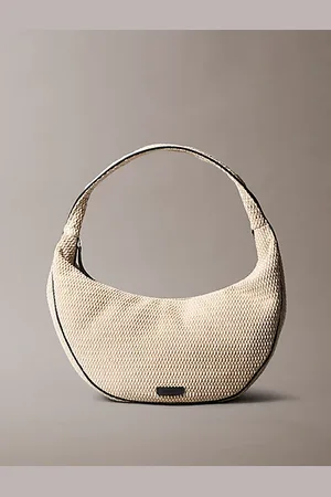 Calvin Klein Large Raffia Hobo Bag