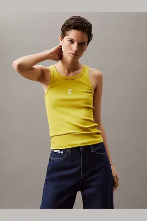 Calvin Klein Ribbed Cotton Logo Tank Top
