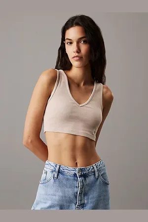 Calvin Klein Ribbed Cotton Bralette Top