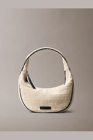 Calvin Klein Raffia Hobo Bag