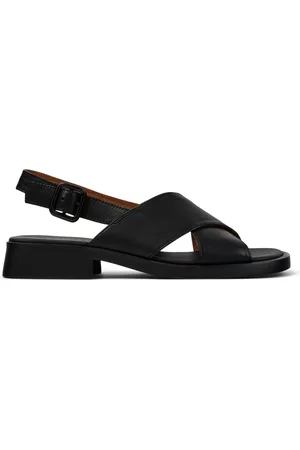 Camper Dana - Sandals for Women - Black, size 2, Smooth leather