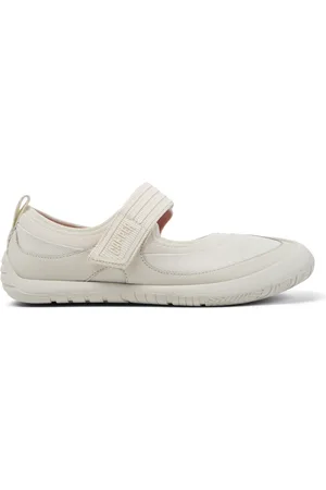 Camper Path - Ballerinas for Women - White, size 4, Smooth leather/Cotton fabric