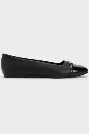CHARLES & KEITH Metallic Accent Ballerinas