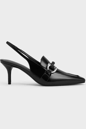 CHARLES & KEITH Catelaya Metallic Accent Slingback Pumps