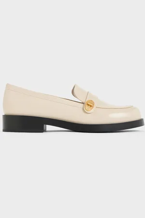 CHARLES & KEITH Hettie Metallic-Buckle Strap Loafers