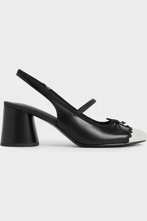 CHARLES & KEITH Two-Tone Bow Slingback Pumps