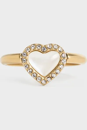CHARLES & KEITH Annalise Crystal Heart-Stone Ring