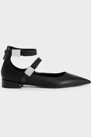 CHARLES & KEITH Robbie Pointed-Toe Mary Jane Flats