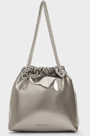CHARLES & KEITH Caia Metallic Chain-Handle Tote Bag