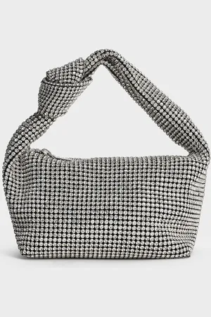 CHARLES & KEITH Crystal-Embellished Knotted-Strap Shoulder Bag