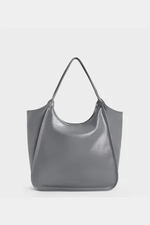 CHARLES & KEITH Sianna Crinkle-Effect Slouchy Tote Bag