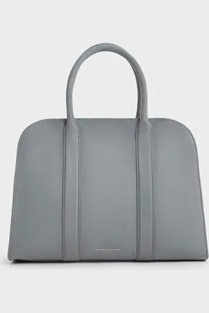 CHARLES & KEITH Axel Faux Suede Bowling Bag