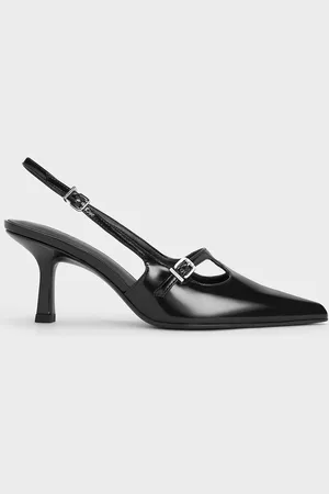 CHARLES & KEITH T-Bar Pointed-Toe Slingback Pumps