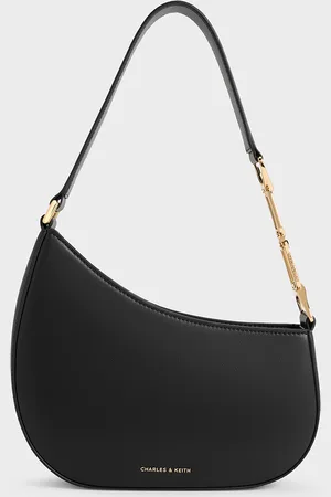 CHARLES & KEITH Agatha Chain-Accent Shoulder Bag