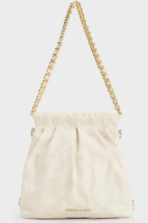 CHARLES & KEITH Duo Jacquard Chain-Handle Two-Way Backpack