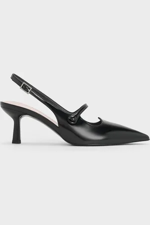 CHARLES & KEITH Pointed-Toe Mary Jane Slingback Pumps