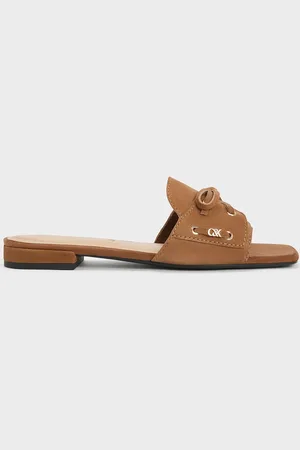 CHARLES & KEITH Kori Suede Lace-Up Slide Sandals