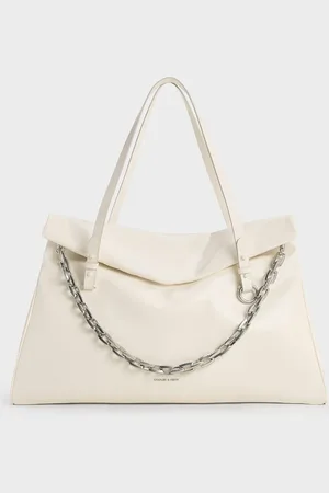 CHARLES & KEITH Andromeda Chunky-Chain Trapeze XL Tote Bag