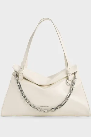 CHARLES & KEITH Andromeda Chunky-Chain Trapeze Tote Bag
