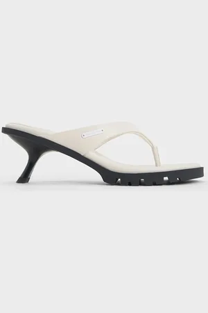 CHARLES & KEITH V-Strap Slant-Heel Thong Mules