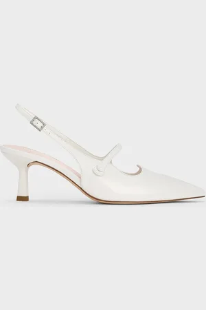 CHARLES & KEITH Pointed-Toe Mary Jane Slingback Pumps