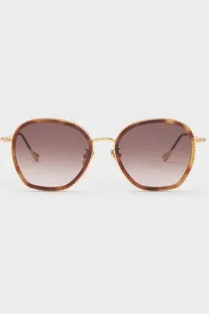 CHARLES & KEITH Twisted Metallic Butterfly Sunglasses