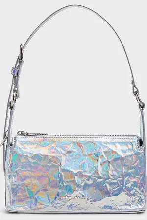 CHARLES & KEITH Lark Holographic Crinkle-Effect Shoulder Bag