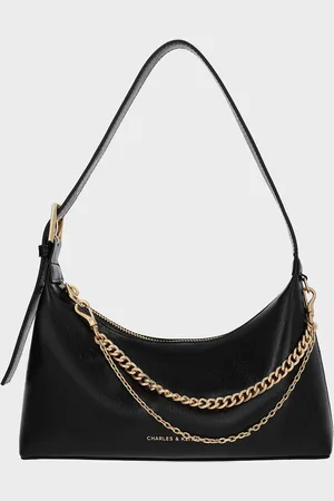 CHARLES & KEITH Atwood Chain-Embellished Shoulder Bag
