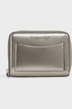 CHARLES & KEITH Xylia Metallic Zip-Around Wallet