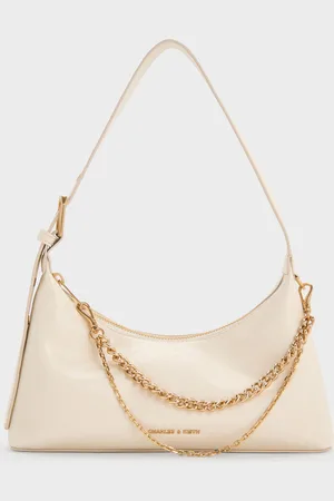 CHARLES & KEITH Atwood Chain-Embellished Shoulder Bag