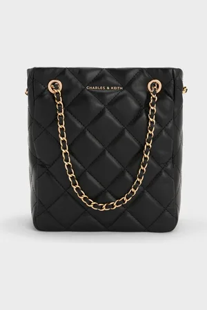 CHARLES & KEITH Alva Quilted Braided-Strap Shoulder Bag
