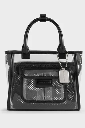 CHARLES & KEITH Noah See-Through Mesh Tote Bag
