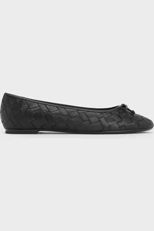 CHARLES & KEITH Ivette Woven Bow Ballet Flats