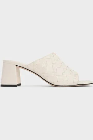 CHARLES & KEITH Ivette Woven Square-Toe Heeled Mules