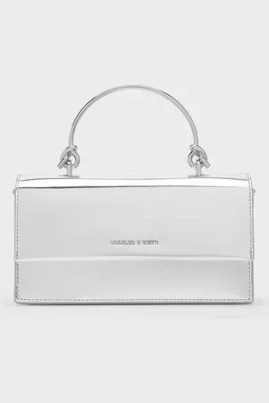 CHARLES & KEITH Kristine Metallic Sculptural-Handle Long Wallet