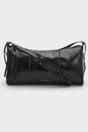 CHARLES & KEITH Bryna Panelled Grommet-Strap Crossbody Bag