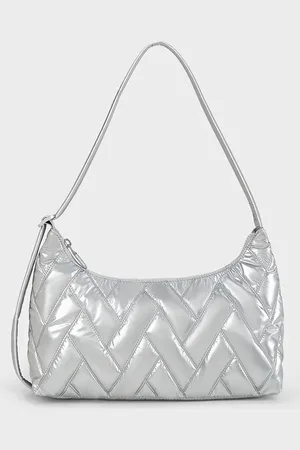 CHARLES & KEITH Nylon Chevron Shoulder Bag