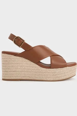 CHARLES & KEITH Crossover Espadrille Wedges