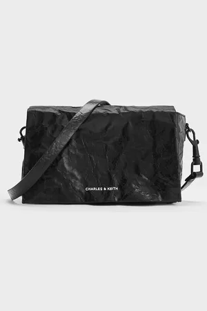 CHARLES & KEITH Matina Crinkle-Effect Crossbody Bag