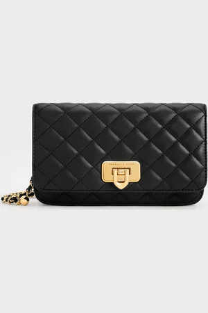 CHARLES & KEITH Cressida Quilted Push-Lock Clutch