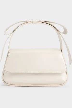 CHARLES & KEITH Leather Bow Top-Handle Bag