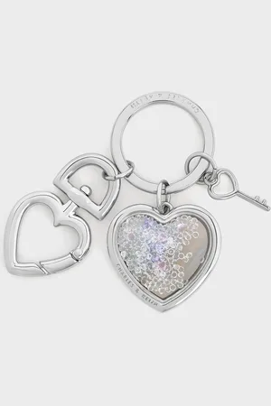 CHARLES & KEITH Heart Lock Crystal Keychain