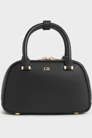 CHARLES & KEITH Leather Bowling Bag