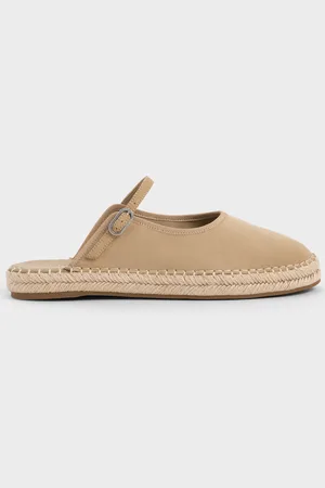 CHARLES & KEITH Faux Suede Slip-On Mary Jane Espadrilles