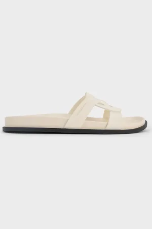 CHARLES & KEITH Interwoven Cut-Out Slide Sandals