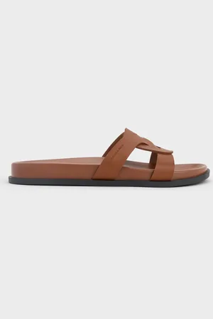 CHARLES & KEITH Interwoven Cut-Out Slide Sandals