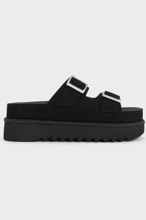 CHARLES & KEITH Buckled Double-Strap Flatform Sandals