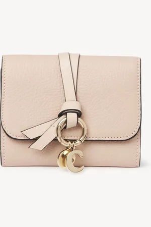 Chloé Small Alphabet tri-fold in grained leather Size OneSize 100% Calf-skin leather