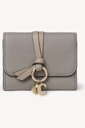 Chloé Small Alphabet tri-fold in grained leather Size OneSize 100% Calf-skin leather