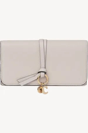 Chloé Alphabet wallet with flap in grained leather Size OneSize 100% Calf-skin leather